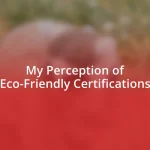 My Perception of Eco-Friendly Certifications